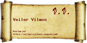 Veiler Vilmos névjegykártya